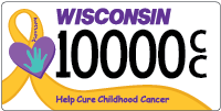 Cure Childhood Cancer license plate