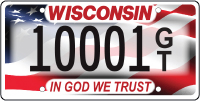 In God We Trust license plate.