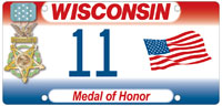 Medal of Honor license plate.