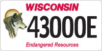 Endangered resources license plate - Wolf design reissued in 2007