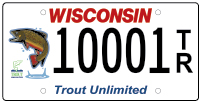 Trout Unlimited license plate.