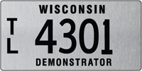 Demonstrator trailer/semi-trailer license plate