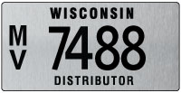 Distributor license plate issued 2011