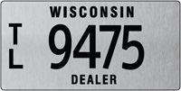 Trailer dealer license plate issued 2011