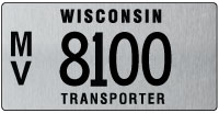 Transporter license plate issued 2011