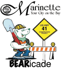 Marinette "BEARicade" logo