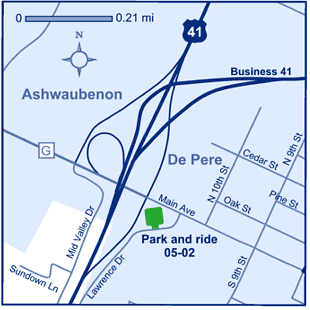 Brown County Park and ride lot De Pere (US 41/County G) #0502