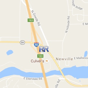 Map of Rock County, Newville (I-39/90 and WIS 59)