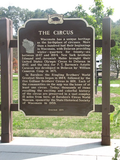 The Circus Historical Marker located on site.