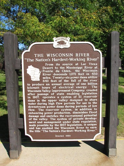 Wisconsin River Historical Marker