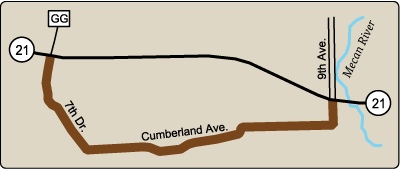 Map of Rustic Road 102