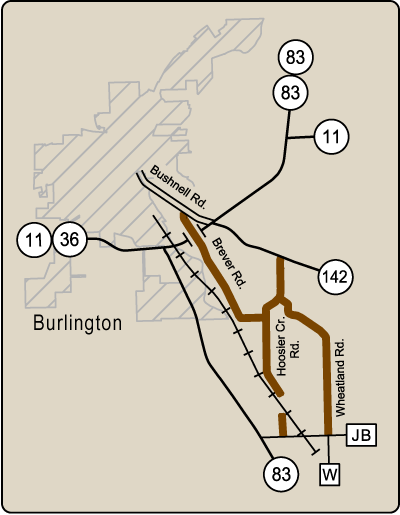 Map of Rustic Road 42