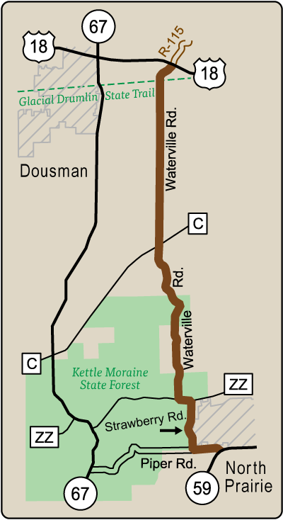 Map of Rustic Road 86