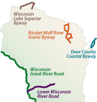 Nationally designated byways in Wisconsin