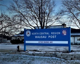 Outdoor sign at Wisonsin State Patrol Post
