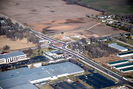 Aerial view of WIS 76.