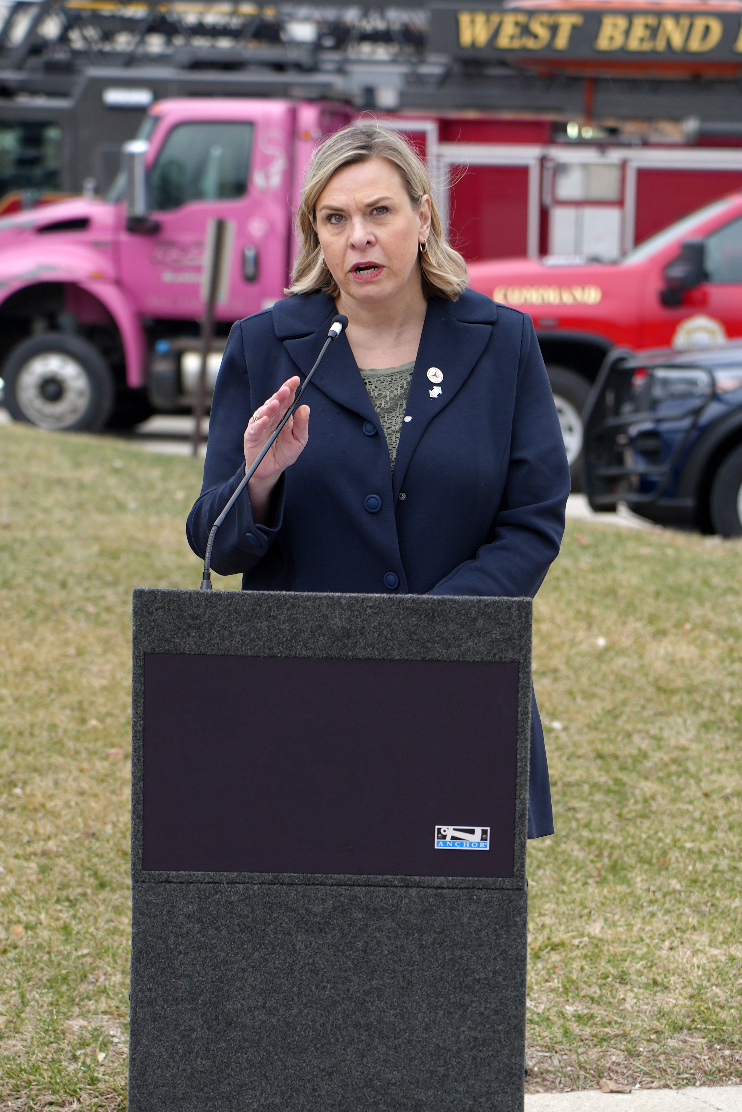 WisDOT Secretary Boardman speaking at podium