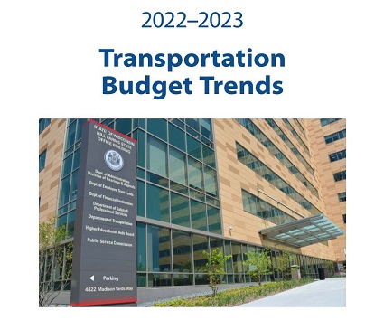 2022-2023 Transportation Budget Trends Cover Sheet