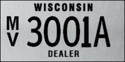 Dealer license plate