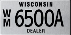 Manufacturer license plate