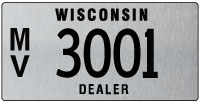 dealer license plate