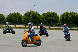 several motorcycles