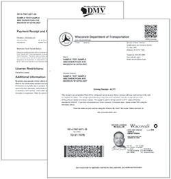 Interim drivers license template