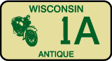 Antique license plate sample small