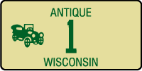 Antique license plate sample