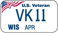 US veteran motorcycle license plate