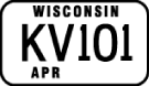 Special designed vehicle license plate - Current design issued in 2003.