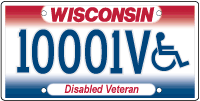 Disabled veteran license plate