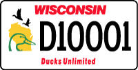 Ducks Unlimited license plate.