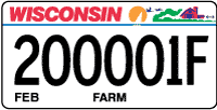 Farm truck license plates 