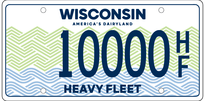 Heavy truck fleet plate