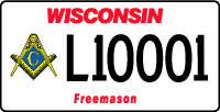 Freemason license plate.