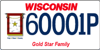 Gold star license plate