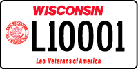 Lao Veterans of America license plate.