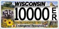 Endangered resources license plate - Badger design issued in 2010