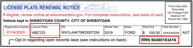 Wisconsin DMV Official Government Site – Online license plate renewal