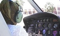 Person inside cockpit of aircraft