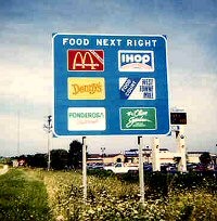 Road Sign - Food