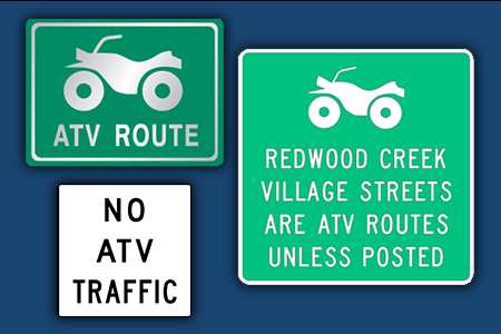 ATV route signing