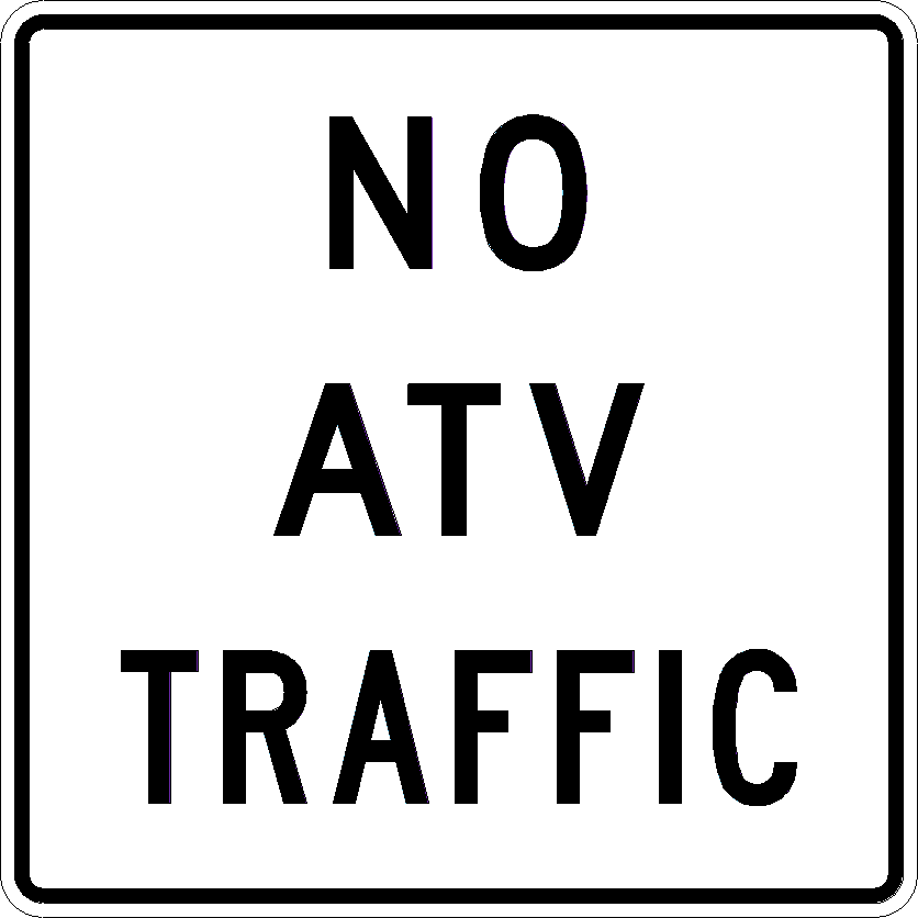 No ATV traffic sign