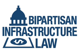 BIL icon- Bipartisan Infrastructure Law. Access WisDOT resources to maximize  federal funding opportunities