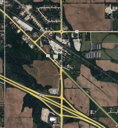 Map of WIS 29/US 141/County MM
