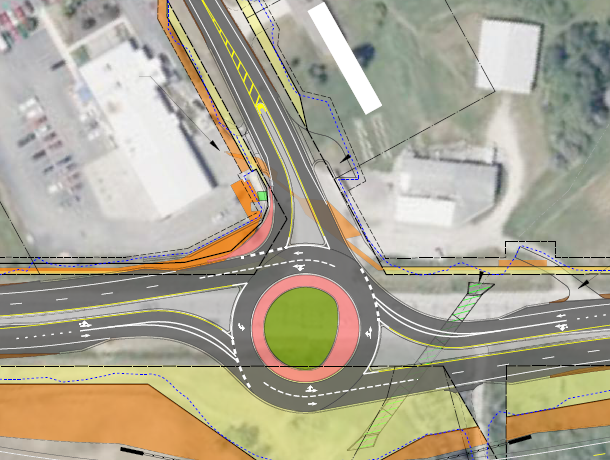 roundabout design at WIS 42 and BB