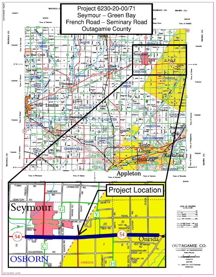 Wisconsin Department of Transportation WIS 54 (Seymour to Green Bay)
