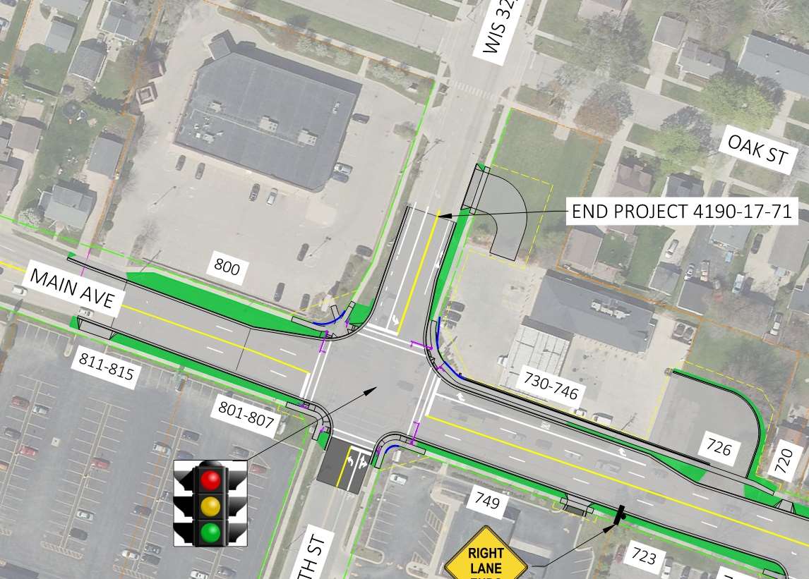 Main Street and Eighth Street design preliminary
