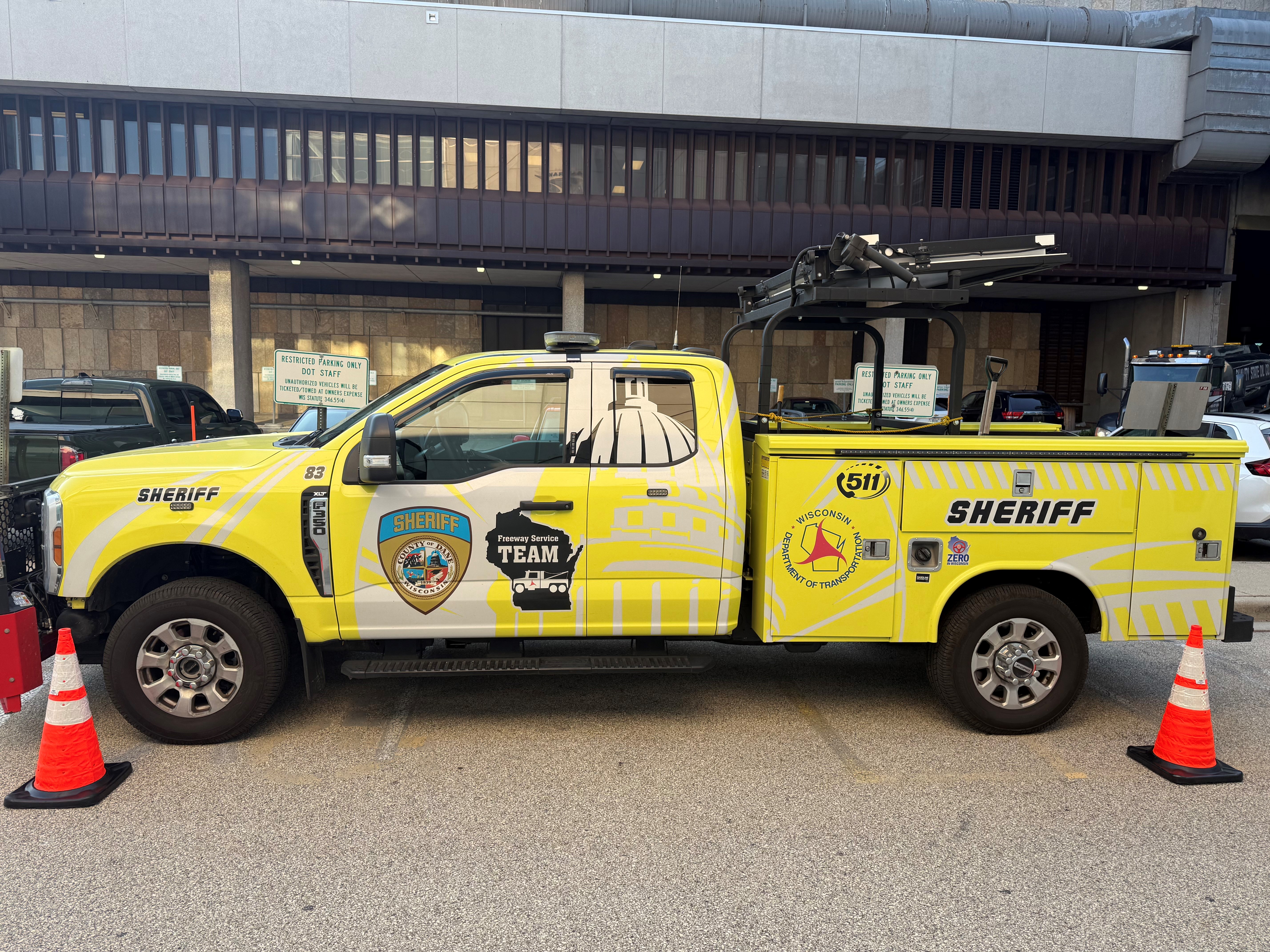 Photo of Dane County Sheriff's Office Freeway Service Team truck